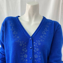 Load image into Gallery viewer, Jon And Anna New York Blue Cardigan Plus Size Sweater 1X