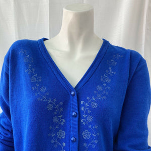 Jon And Anna New York Blue Cardigan Plus Size Sweater 1X