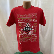 Load image into Gallery viewer, Las Vegas Aces christmas in July Red T-shirt Medium WNBA basketball ugly sweater