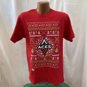 Las Vegas Aces christmas in July Red T-shirt Medium WNBA basketball ugly sweater