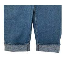 Load image into Gallery viewer, Christopher Banks Capris Denim Womens Size 6P Blue Dark Wash Cuffed