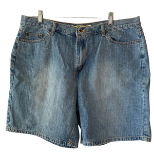 Vintage Zena Shorts Denim Bermuda Medium Wash Womens Plus Size 18