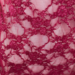 Dreamgirl Top Lace Magenta Womens Size Small Stretch