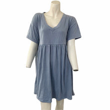 Load image into Gallery viewer, Wild Fable Shirt Dress Babydoll Blue Short Sleeve Womens Size Small