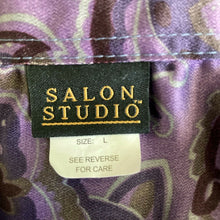 Load image into Gallery viewer, Salon Studio Shirts Purple Button Down Womens Size Large