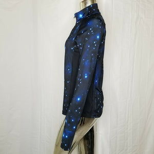 Forever 21 Womens Multicolored Galaxy Starbursts Full Zip Athletic Jacket Large