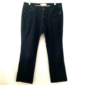 Old Navy Womens Midrise Dark Blue Black Corduroy Pants Size 12