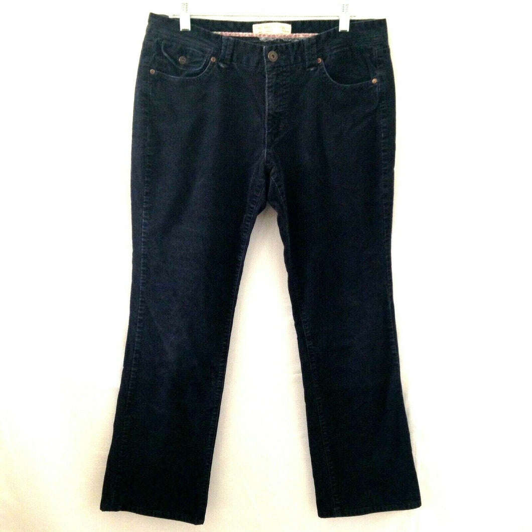 Old Navy Womens Midrise Dark Blue Black Corduroy Pants Size 12