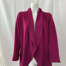 Load image into Gallery viewer, Bar III Womens Dark Fuchsia Open Front Blazer Jacket Size Small
