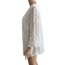 Load image into Gallery viewer, Croft &amp; Barrow Shirt Womens 1X White Lace Bell Sleeve