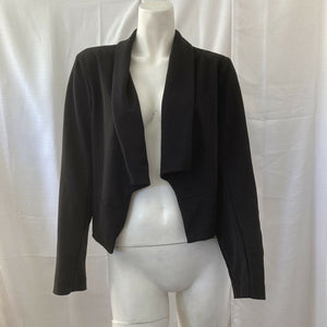 Soho Apparel Womens Black Open Front Blazer Jacket Medium