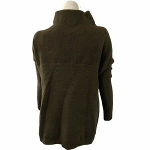 RDI Sweater Mock Neck Dark Olive Green Textured Women's Pullover Size Large