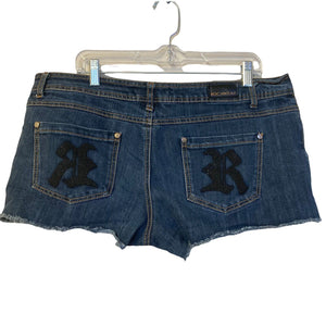 Rocawear Short Shorts Distressed Womens Dark Wash Size Juniors 11 Pius Size