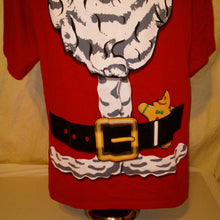 Load image into Gallery viewer, Hybrid Womens Red Santa Claus and Gingerbread Man Tshirt Extra Large