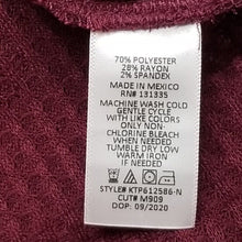 Load image into Gallery viewer, Socialite Tank Burgundy Brushed Waffle Knit Sleeveless Pullover XS NEW