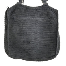 Load image into Gallery viewer, Vintage Fiorucci Italy Shoulder Bag Womens Medium Crochet Knit Black