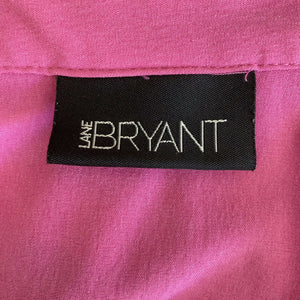 Lane Bryant Women’s Pink Plus Size Button Down Blouse Extra Large 1X