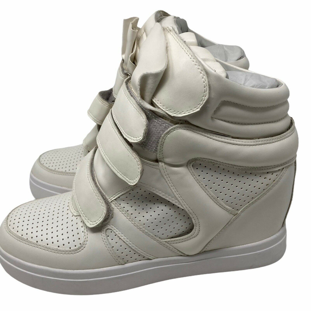 Mario Rossini Sneakers High Top Wedges Womens White Size 40 US Size 9