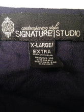 Load image into Gallery viewer, Signature Studio Contemporary Style Dark Blue Blouse Extra Large