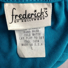 Load image into Gallery viewer, Fredericks of Hollywood Womens Blue One Shoulder Blouse Large