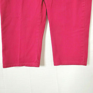 Lee Classic Fit Womens Hot Pink Denim Capris Size 12 Medium