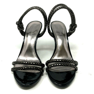 Calvin Klein Amber Metallic Python PR Womens Open Toe Heeled Sandals 7.5