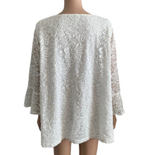 Load image into Gallery viewer, Croft &amp; Barrow Shirt Womens 1X White Lace Bell Sleeve