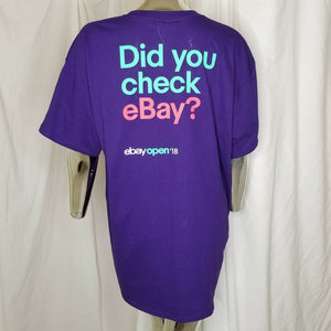 Ebay Open 2018 Tshirt XL purple multicolored