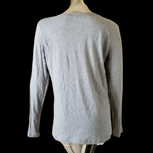 Caslon Shirt Womens Heather Gray Long Sleeve Pullover Top L Stretch