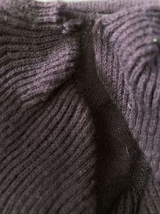 Sweater Women's Medium Purple Ruffled Buttoned Front Stretch
