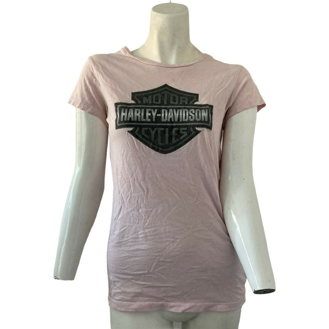 Bravado Harley Davidson T-shirt Womens Medium Pink Antelope Valley Lancaster Pa