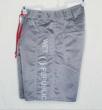 Load image into Gallery viewer, MGM Grand Silver Shine Wet Republic Las Vegas Swim Trunks Shorts Size 34