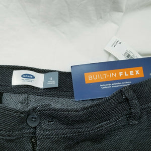 Old Navy Pants Trousers Size 12R Womens Gray Black  Built In Flex