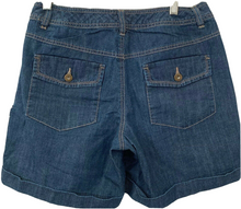 Load image into Gallery viewer, Rafaella Shorts Denim Womens Size 6 blue dark wash short shorts cuffed