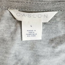 Load image into Gallery viewer, Caslon Shirt Womens Heather Gray Long Sleeve Pullover Top L Stretch