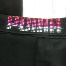 Load image into Gallery viewer, Puma Girls Black Blingy Red Rhinestone Name Brand Leggings XL