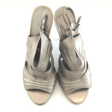 Load image into Gallery viewer, Marc Fisher Dressy Womens Pewter Leather Slingback Heels 7.5