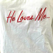 Load image into Gallery viewer, Eye Shadow Womens White &quot;He Loves Me&quot; Tank Top XL