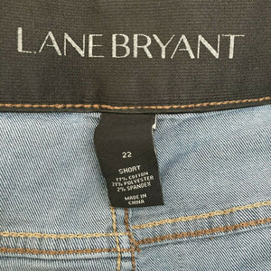 Lane Bryant Jeans Bootcut Plus Size Denim Elastic Waist Tighter Tummy Tech 22 S
