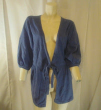 Load image into Gallery viewer, Liz &amp; Me Womens Blue Plus Sized Top w Tie Closure 14-16W