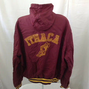 Ithaca college staff nylon pullover vintage staff jacket xxxl 3xl vtg ncaa 80s