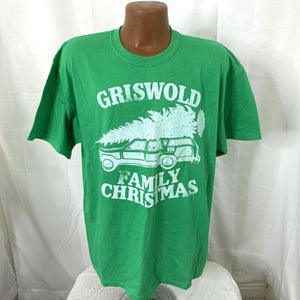 National Lampoons Griswold Family Christmas Green and White Mens Tshirt XL