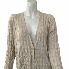 Load image into Gallery viewer, Joseph A Sweater Long Cardigan Oatmeal Heather Beige Womens Size Large