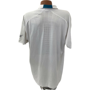 Reebok NFL  Jacksonville  jaguars polo golf Shirt Size L White Satin play dry