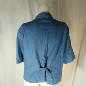Capistrano Jeans Womens Vintage Open Front Denim Jacket 20W