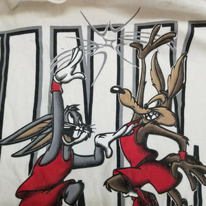 Vintage 90s Bugs Bunny Wile E Coyote UNM Basketball Lobos Tank Top new mexico M