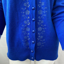 Load image into Gallery viewer, Jon And Anna New York Blue Cardigan Plus Size Sweater 1X