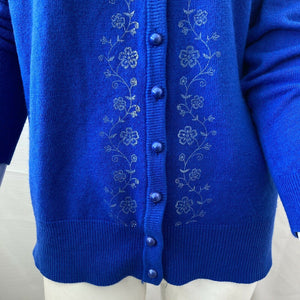 Jon And Anna New York Blue Cardigan Plus Size Sweater 1X