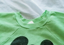 Load image into Gallery viewer, Designs West VTG 80s Lime Green Mickey Mouse Long Sleeved Sweatshirt Size Large