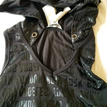 Load image into Gallery viewer, Forever 21 Crop Top Hooded Womens Black Sleeveless Racerback XS